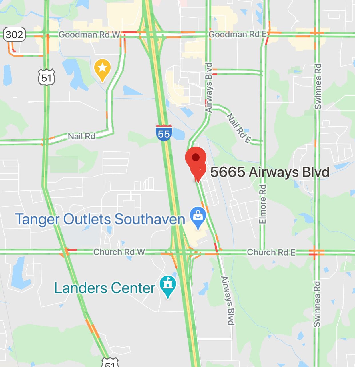 Google Southaven Map